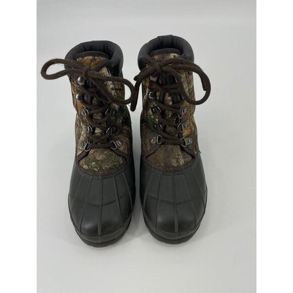 Magellan Camo Hunting Duck Boots Youth Size 4 Realtree Fishing Rain Mud Rubber - Picture 7 of 12